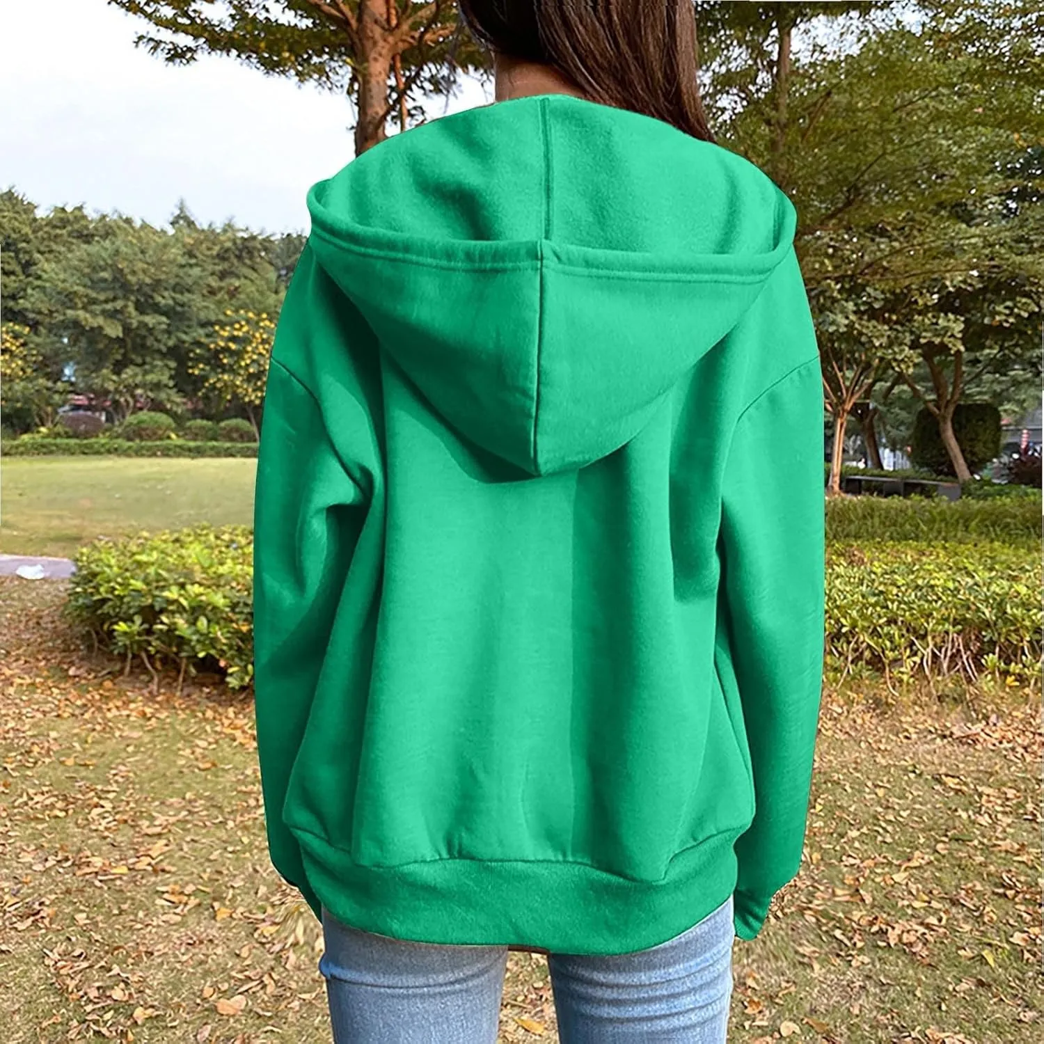 2023 Zip Up Hoodies For Women Oversized Sweatshirt Fall Casual Long Sleeve Plus Size Loose Fashion Jacket Coat
