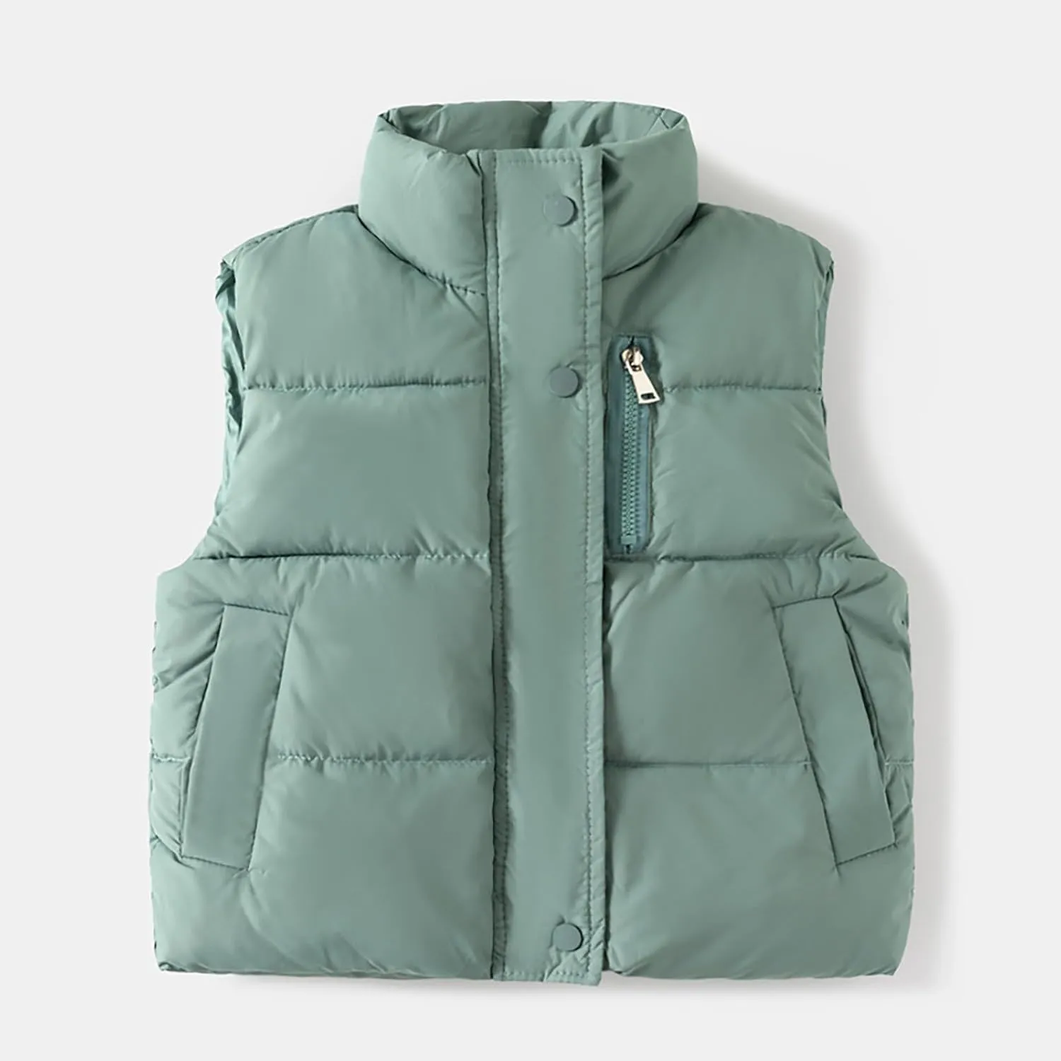 Baby Boy Girl Puffer Vest Coats Kids Sleeveless Jacket Full Zip Waistcoat Fleece Lined Light Gilet Outwear