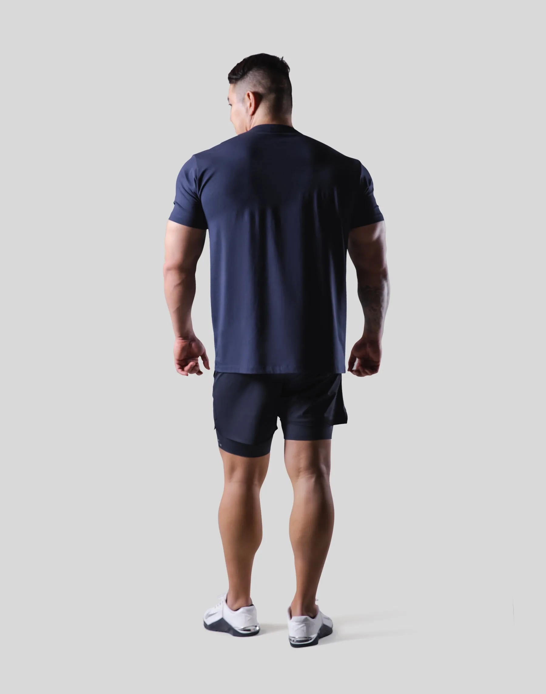 Box Logo Stretch Standard T-Shirt - Navy