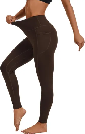 ccko High Waisted Leggings for Women with Pockets, Womens Yoga Pants Stretch Workout Leggings Tummy Control
