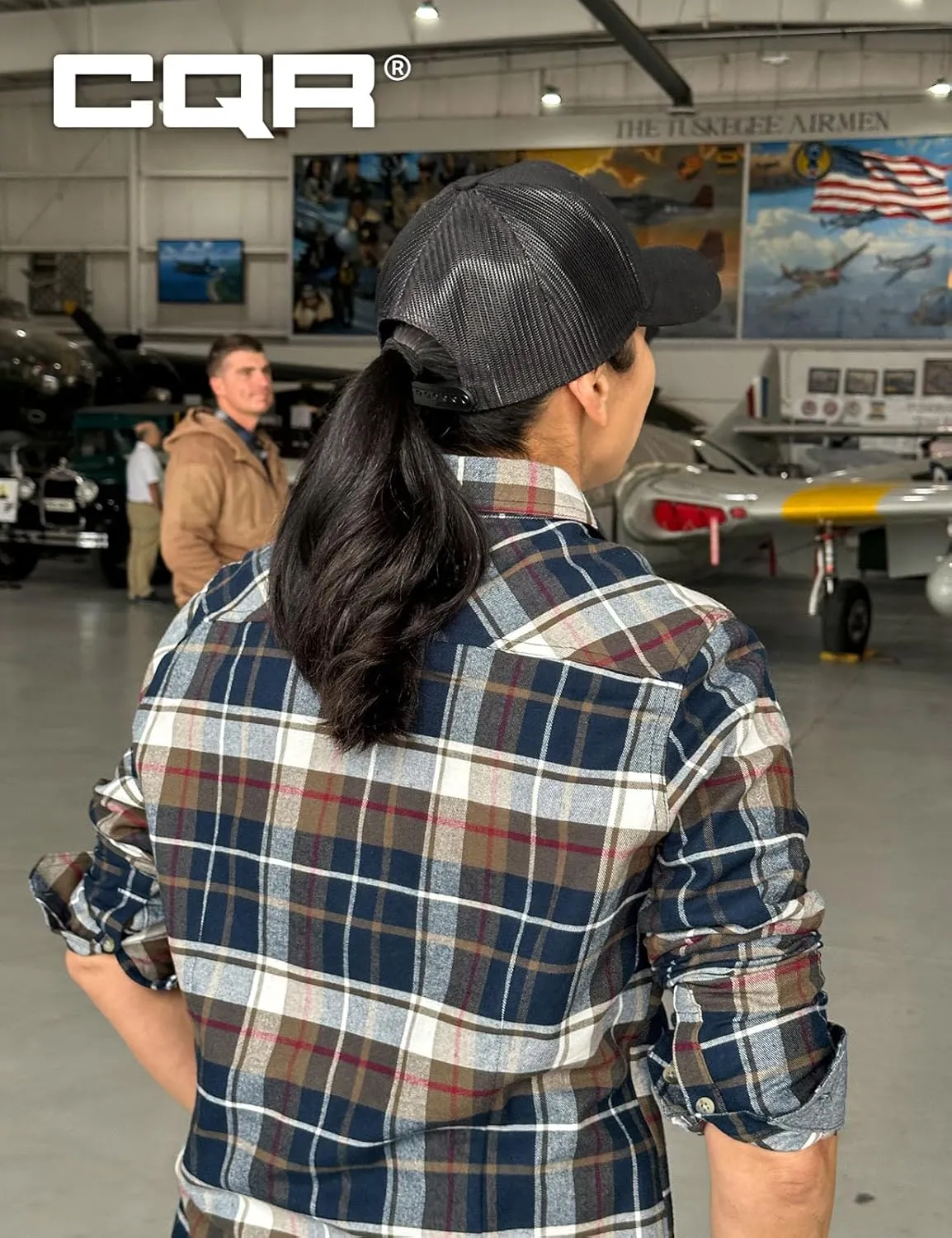 CQR Women's Plaid Flannel Shirt Long Sleeve, All-Cotton Soft Brushed Casual Button Down Shirts