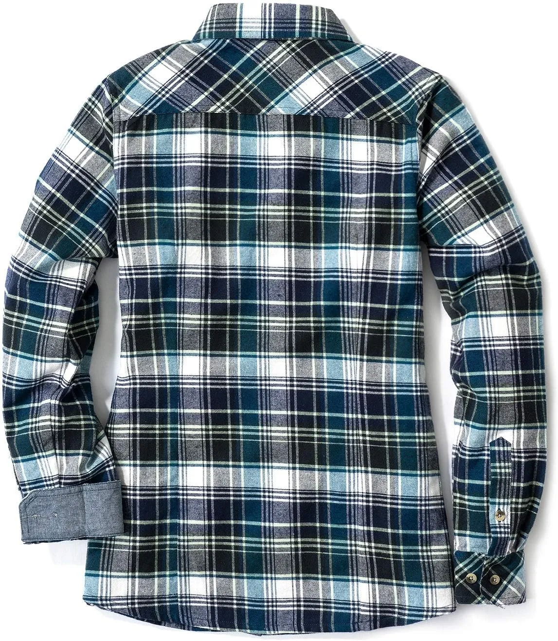 CQR Women's Plaid Flannel Shirt Long Sleeve, All-Cotton Soft Brushed Casual Button Down Shirts
