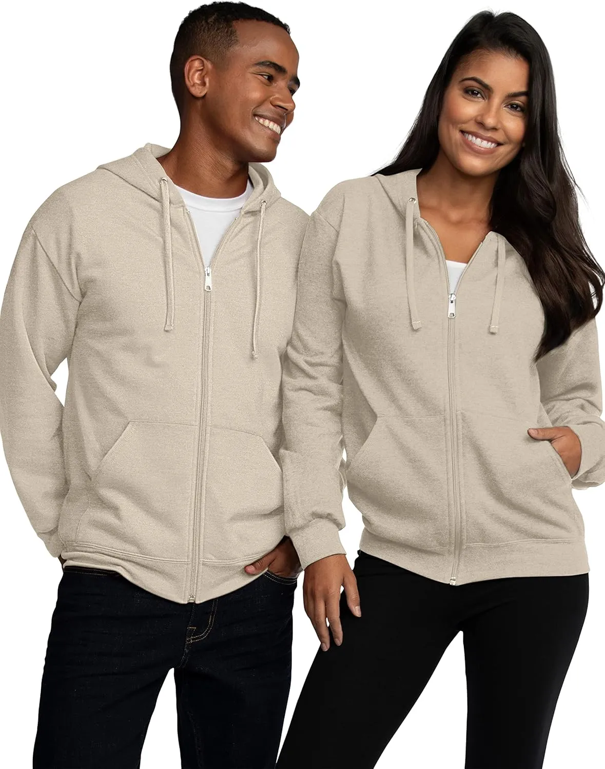 Fruit of the Loom Unisex Adult EverSoft Fleece Full Zip Hoodie Sweatshirt