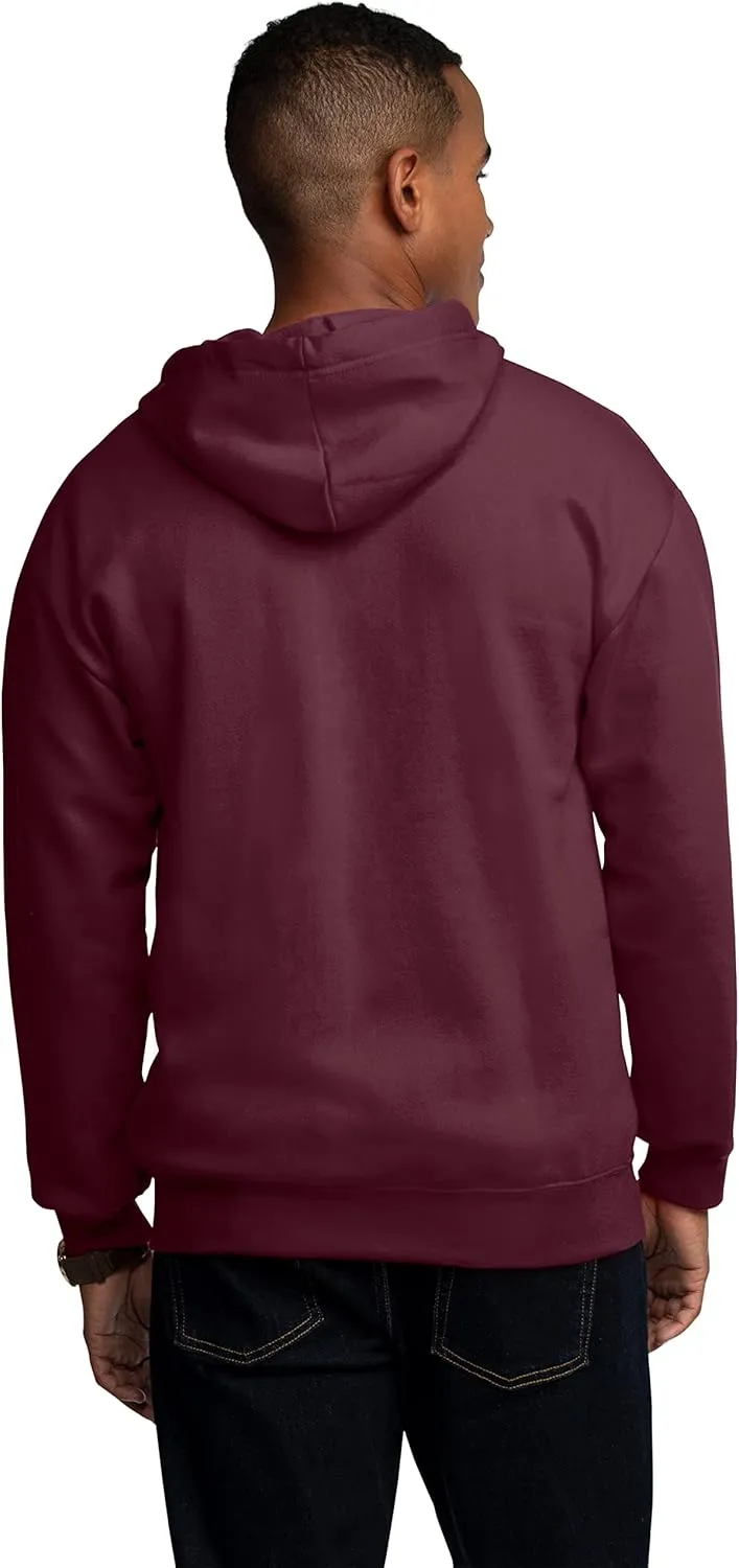 Fruit of the Loom Unisex Adult EverSoft Fleece Full Zip Hoodie Sweatshirt