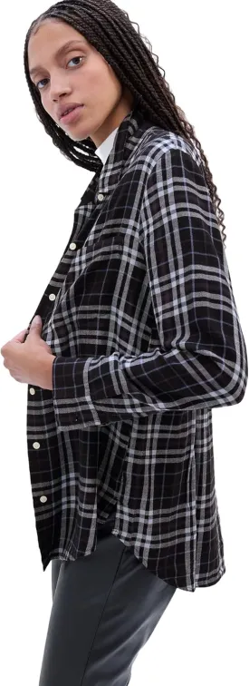 GAP Women's Drapey Flannel Button Down Shirt
