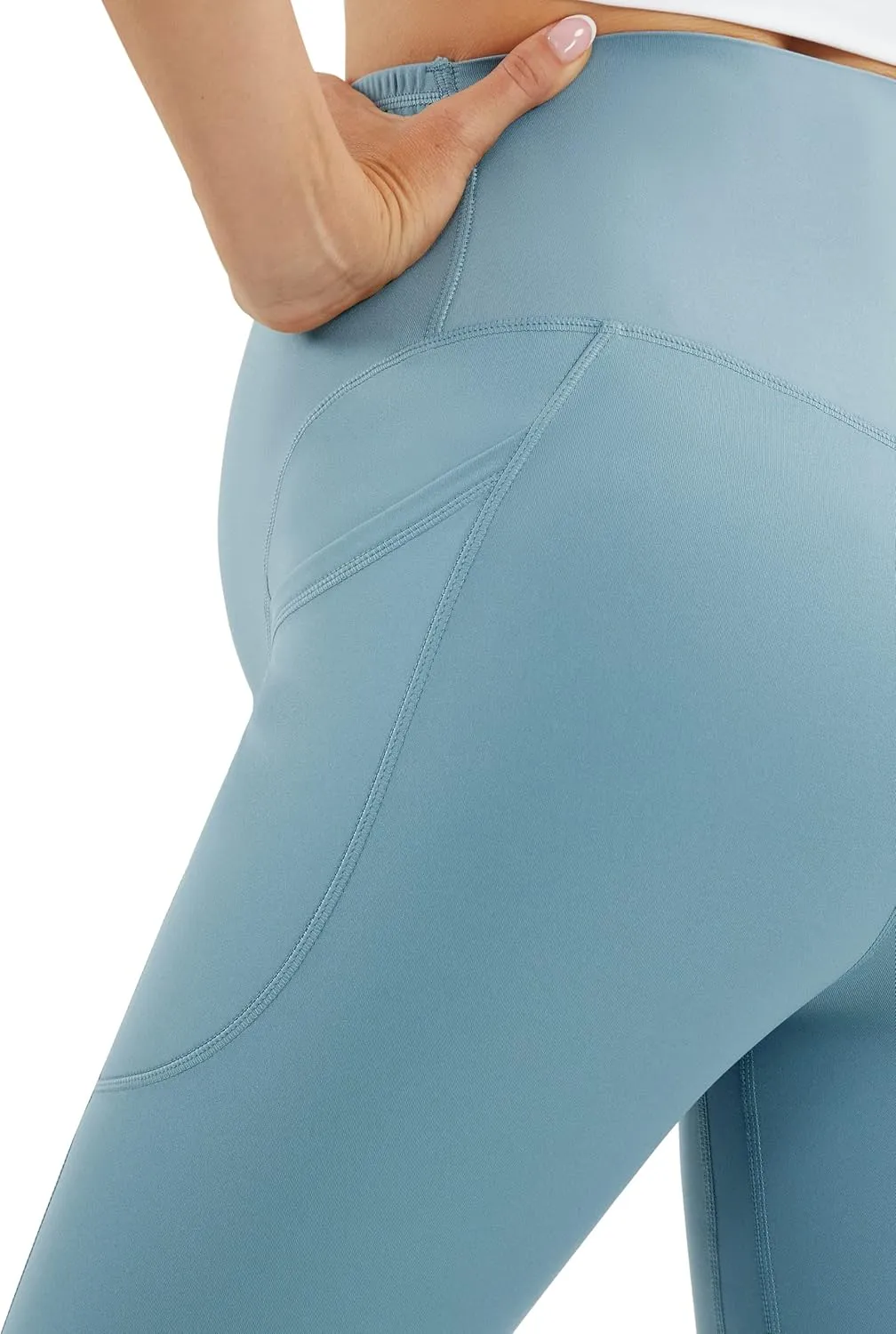 JOYSPELS Smooth Feeling Maternity Leggings Over The Belly with Pockets Workout Pregnancy Leggings