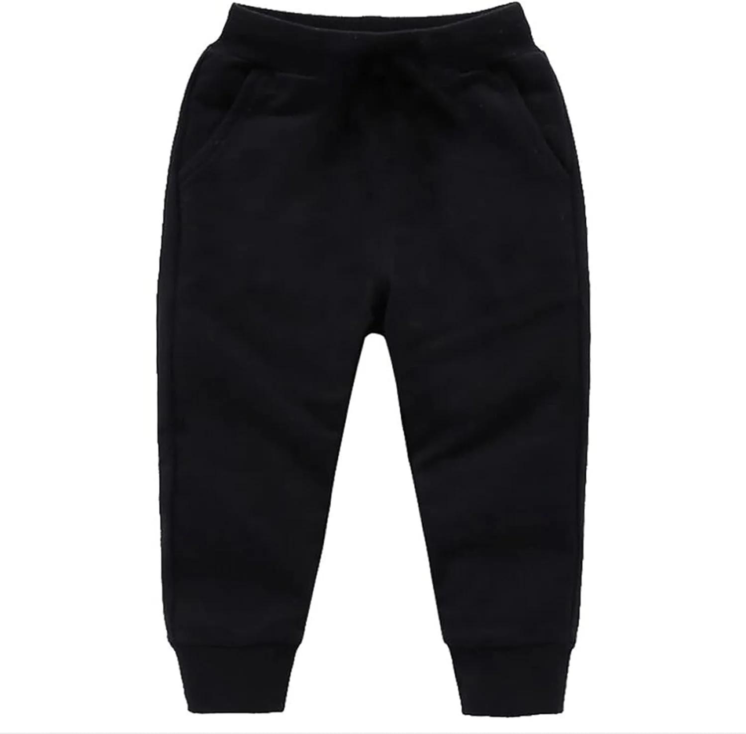 Kids Toddler Baby Boys Girls Pull on Joggers Thick Plain Baggy Sweatpants Loose Tapered Trousers Kids Fall Outfits
