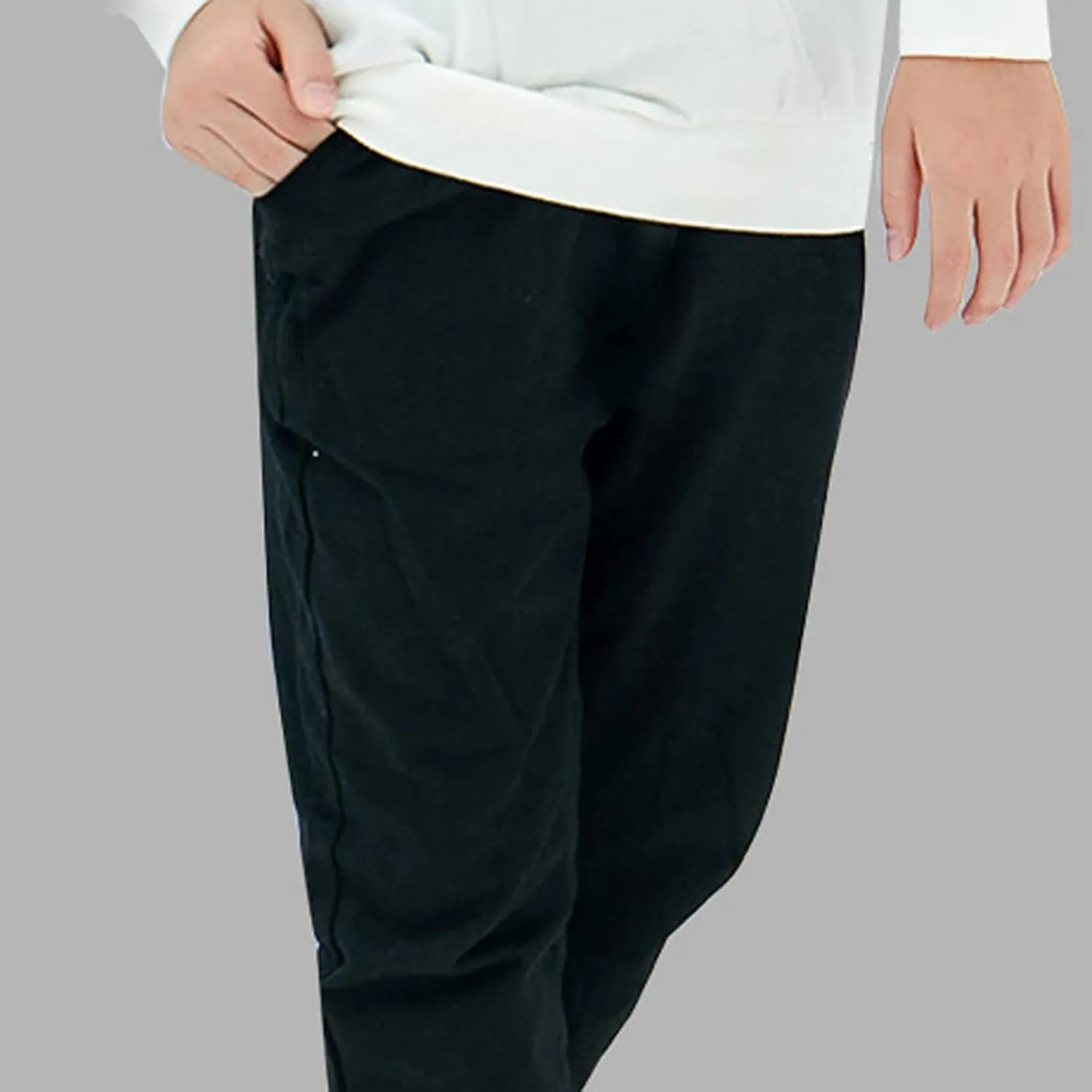 Kids Toddler Baby Boys Girls Pull on Joggers Thick Plain Baggy Sweatpants Loose Tapered Trousers Kids Fall Outfits