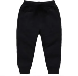 Kids Toddler Baby Boys Girls Pull on Joggers Thick Plain Baggy Sweatpants Loose Tapered Trousers Kids Fall Outfits
