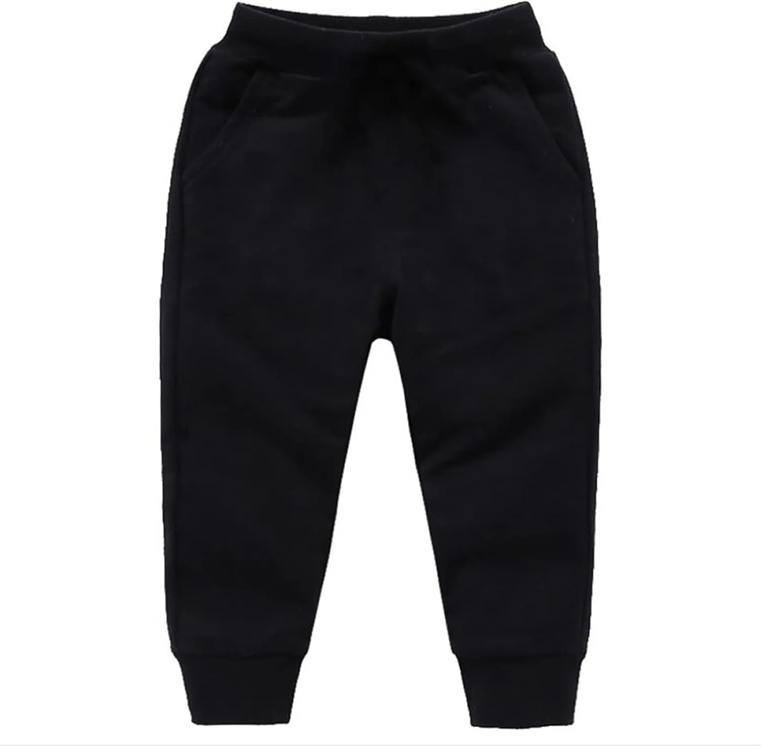 Kids Toddler Baby Boys Girls Pull on Joggers Thick Plain Baggy Sweatpants Loose Tapered Trousers Kids Fall Outfits