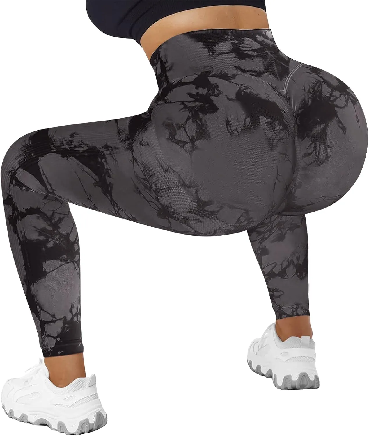 Litthing Scrunch Butt Leggings, Tie Dye Seamless Leggings for Women, Butt Lifting Workout High Waist Yoga Pants
