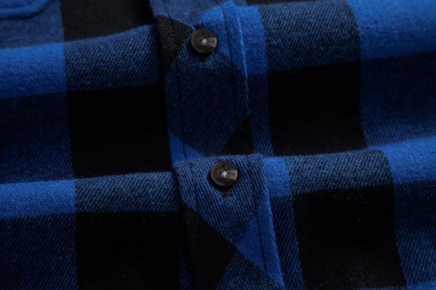 Mens Flannel Plaid Shirts Regual Fit Casual Long Sleeve Button Down Fleece Shirts