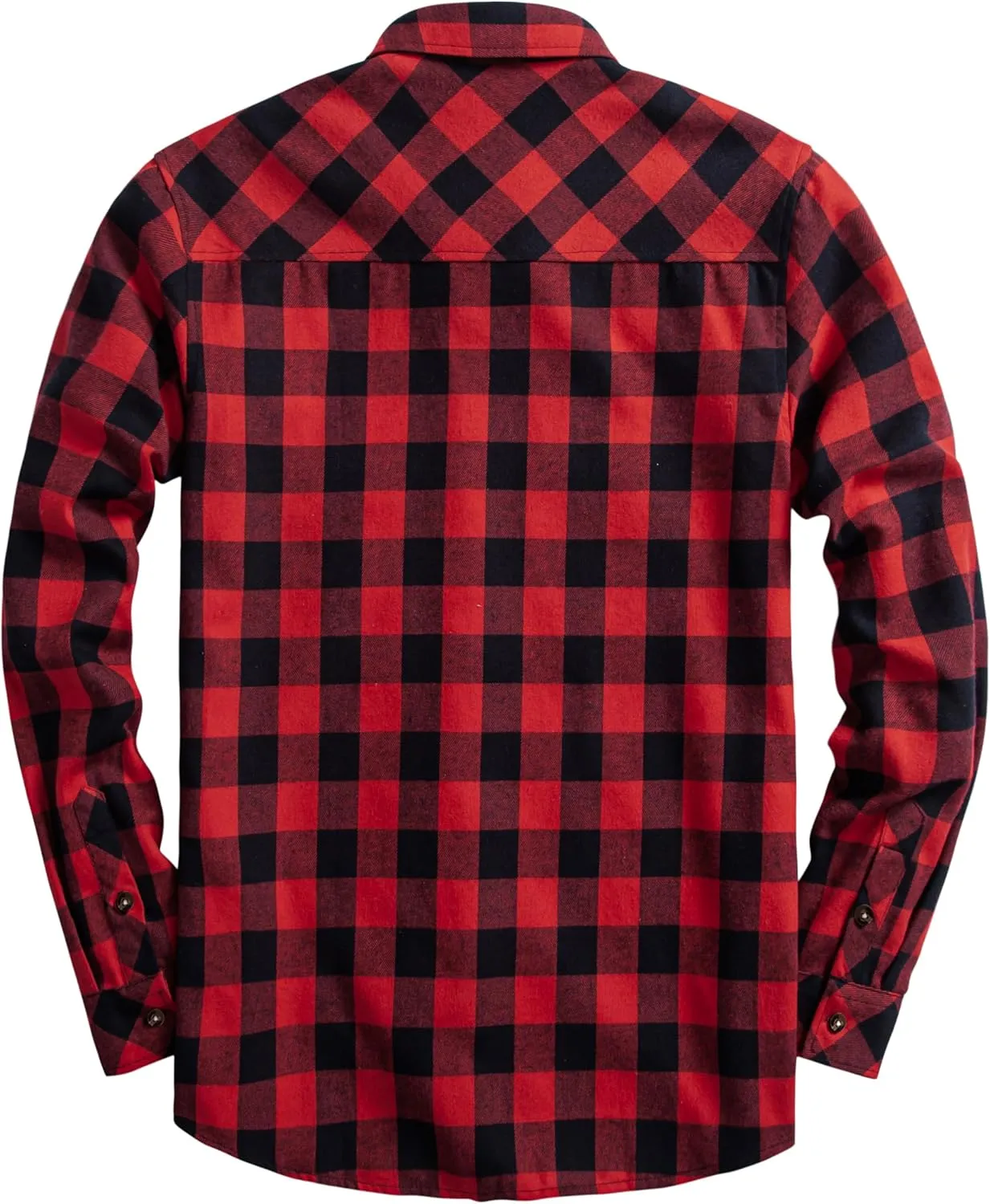 Mens Flannel Plaid Shirts Regual Fit Casual Long Sleeve Button Down Fleece Shirts