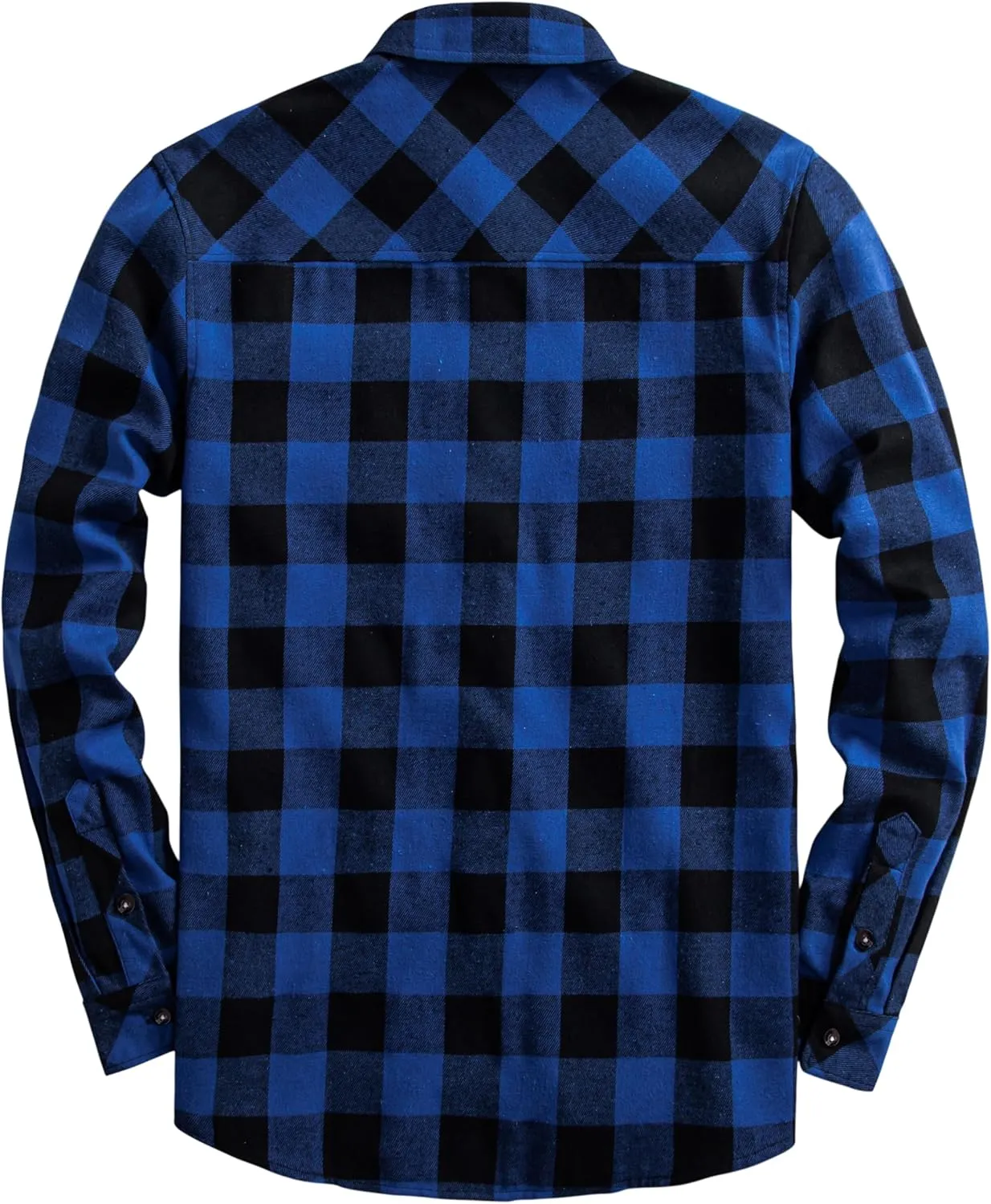 Mens Flannel Plaid Shirts Regual Fit Casual Long Sleeve Button Down Fleece Shirts