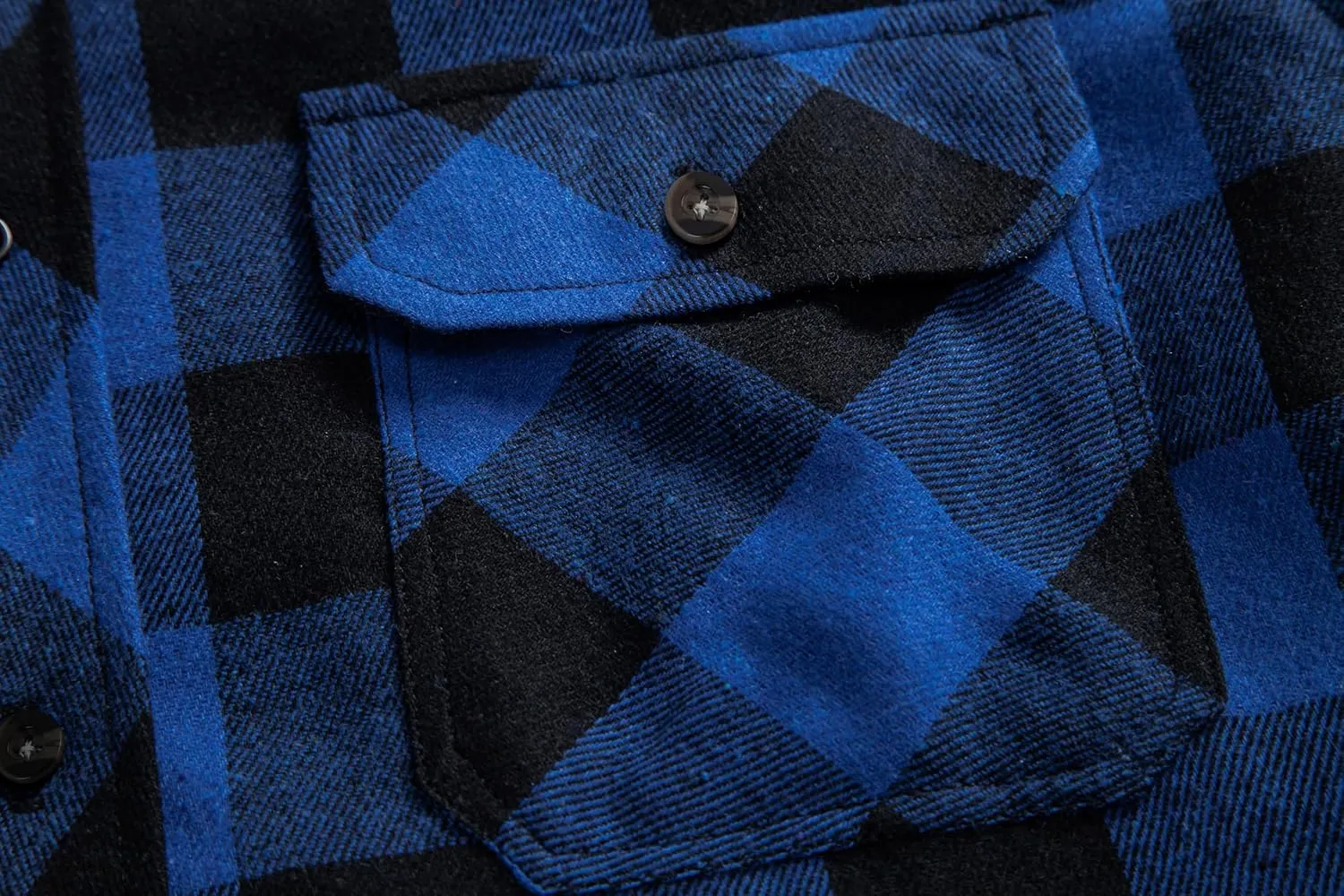 Mens Flannel Plaid Shirts Regual Fit Casual Long Sleeve Button Down Fleece Shirts