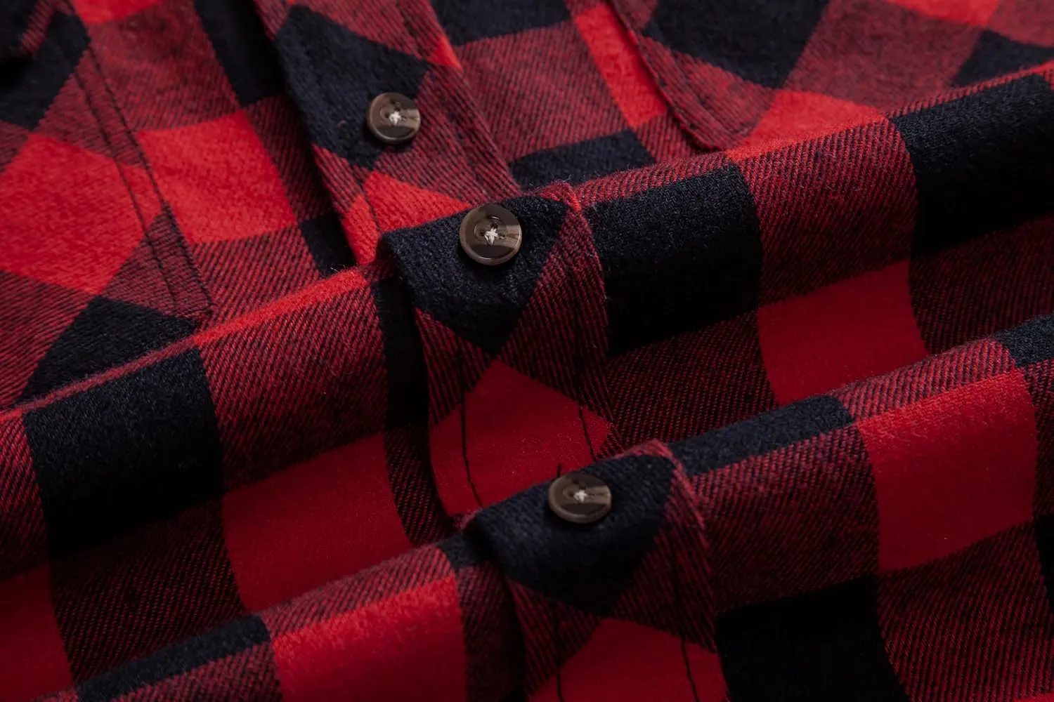 Mens Flannel Plaid Shirts Regual Fit Casual Long Sleeve Button Down Fleece Shirts