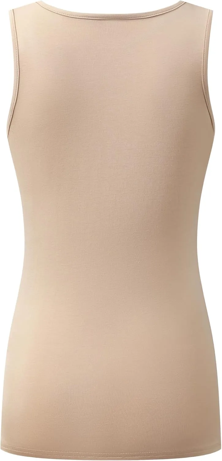 OThread & Co. Women's Glitter Sequin Tank Top Sleeveless Scoop Neck Night Out Party Top