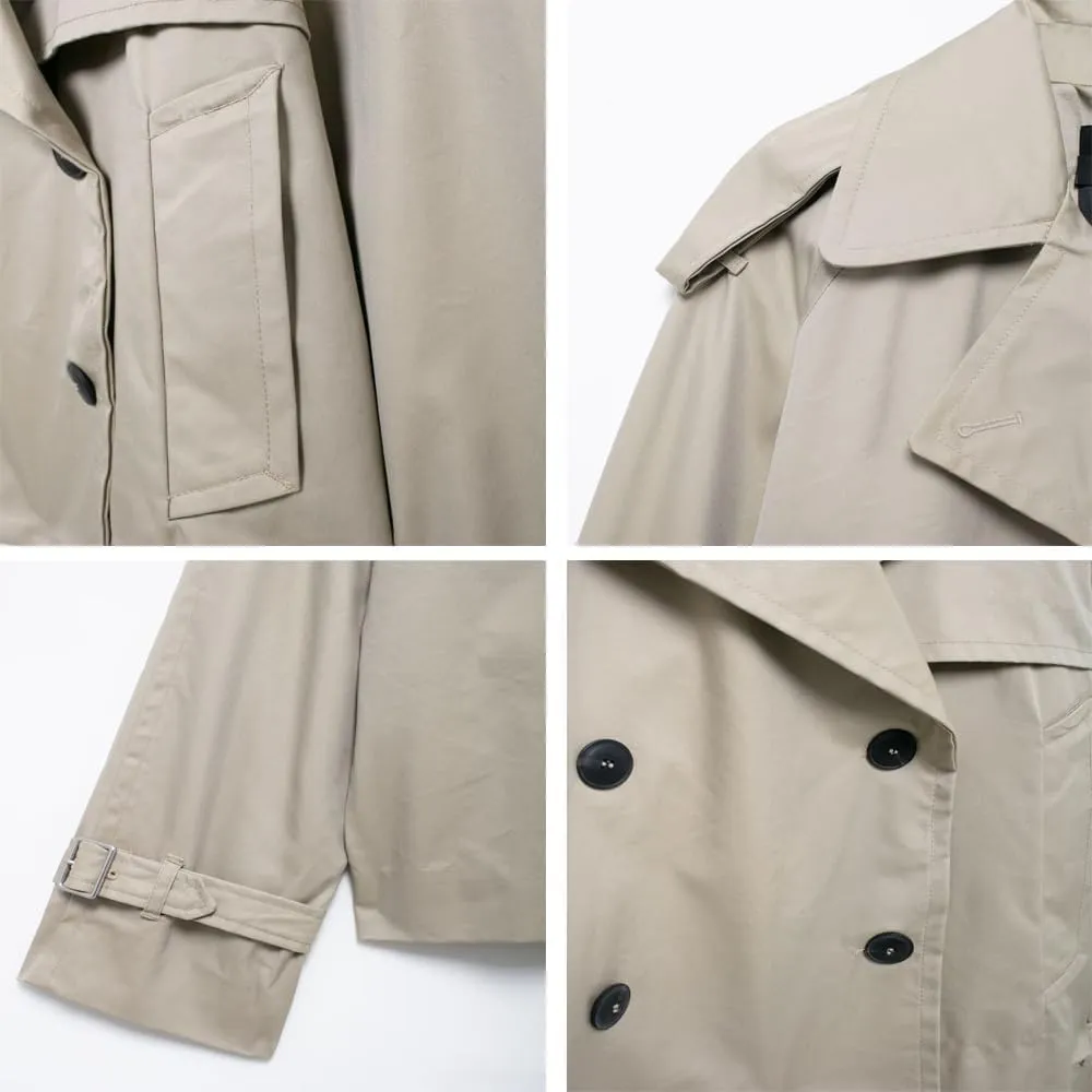 Short Trench Coat for Women 2024, Casual and Simple Women's Stylish Versatile Short Trench Coat