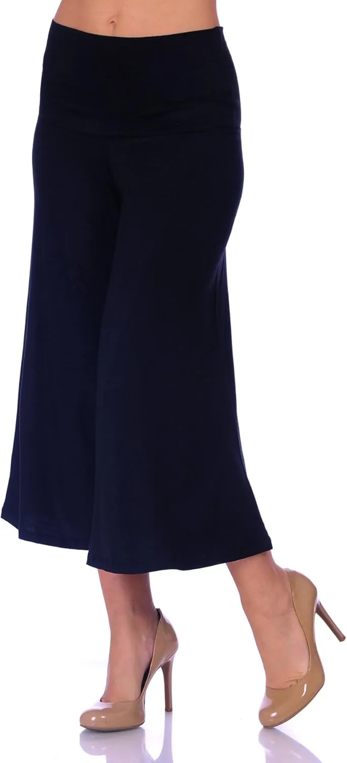 SR Women's Knit Capri Culottes Pants (Size: S - 5X)