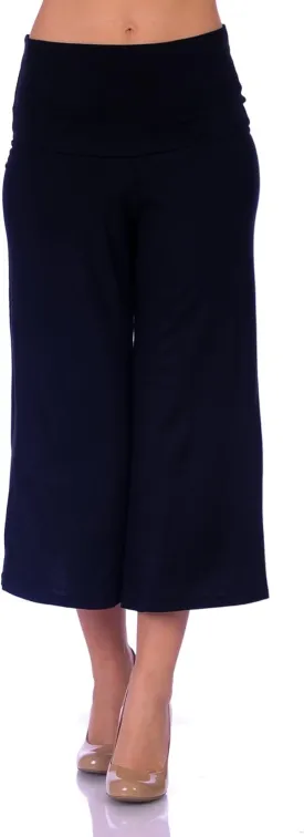SR Women's Knit Capri Culottes Pants (Size: S - 5X)