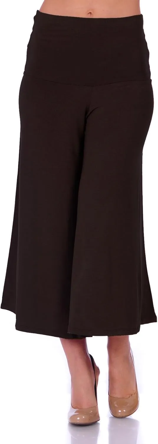 SR Women's Knit Capri Culottes Pants (Size: S - 5X)