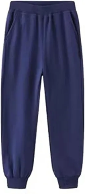 Unisex Casual Sweatpants Boys Girls Solid Color Jogger Pant Cotton Pull-On Athletic Playwear Pants