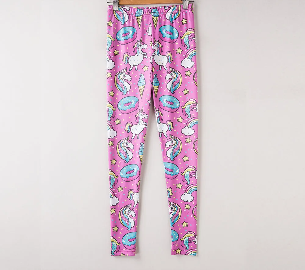 VenusFox High Waist Push Up Donuts Unicorn Sexy Fitness Leggings