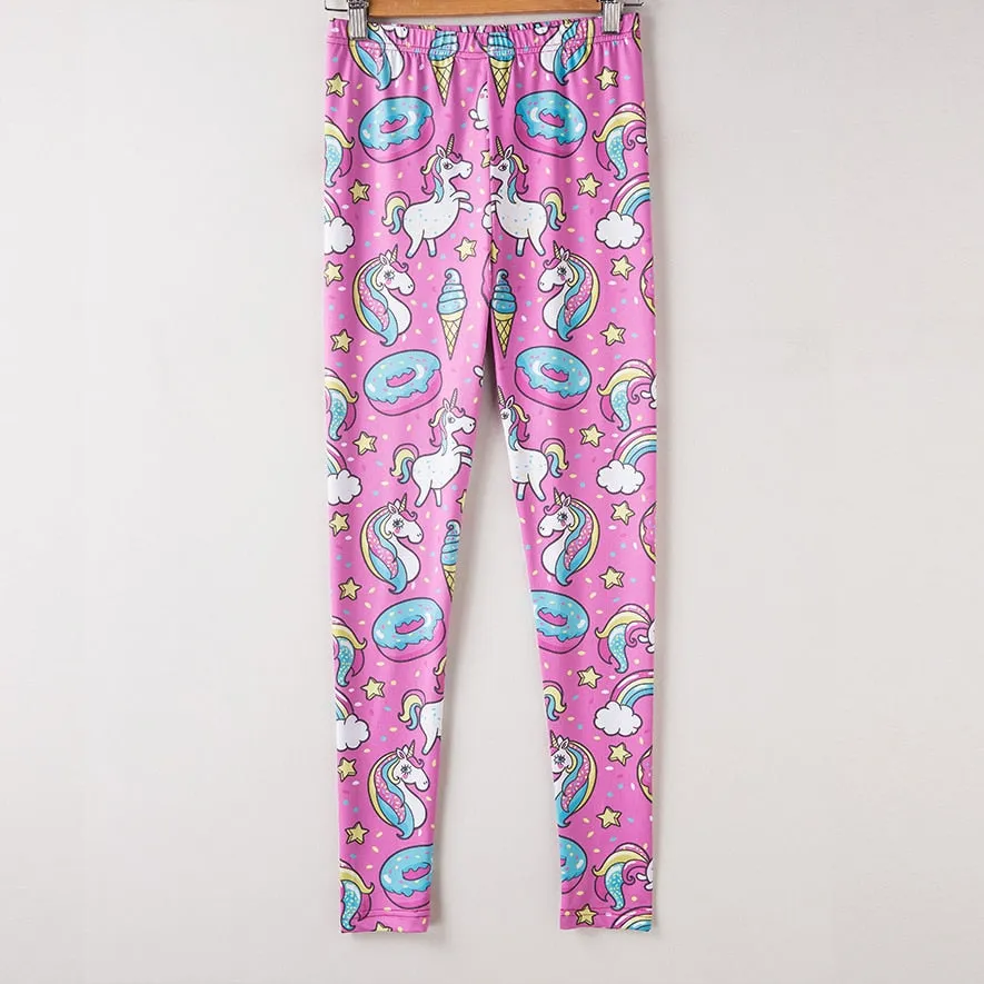 VenusFox High Waist Push Up Donuts Unicorn Sexy Fitness Leggings