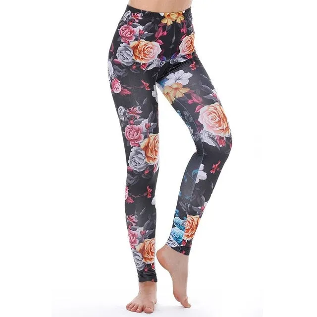 VenusFox High Waist Push Up Donuts Unicorn Sexy Fitness Leggings