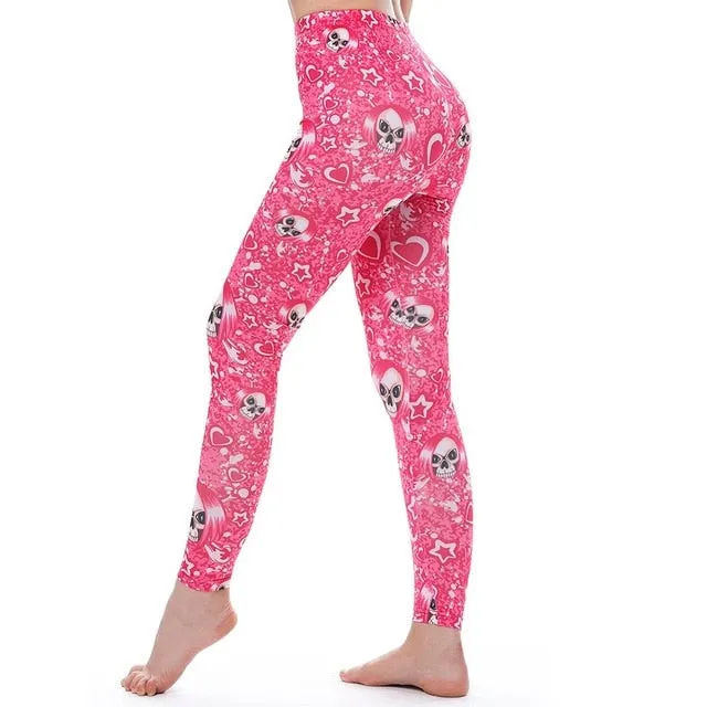 VenusFox High Waist Push Up Donuts Unicorn Sexy Fitness Leggings
